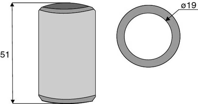 BAGUE DE REDUCTION CAT 1/2 - Ø19 - L 51
