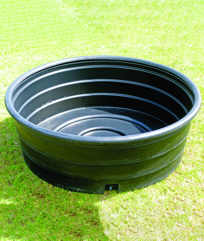 BAC DE PATURAGE ROND BLEU 280L 1100mm x 300mm