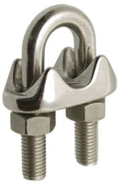 SERRE CÂBLE Á ÉTRIER, QUALITÉ INOX, DIAMÈTRE 2, BOÎTE DE 10