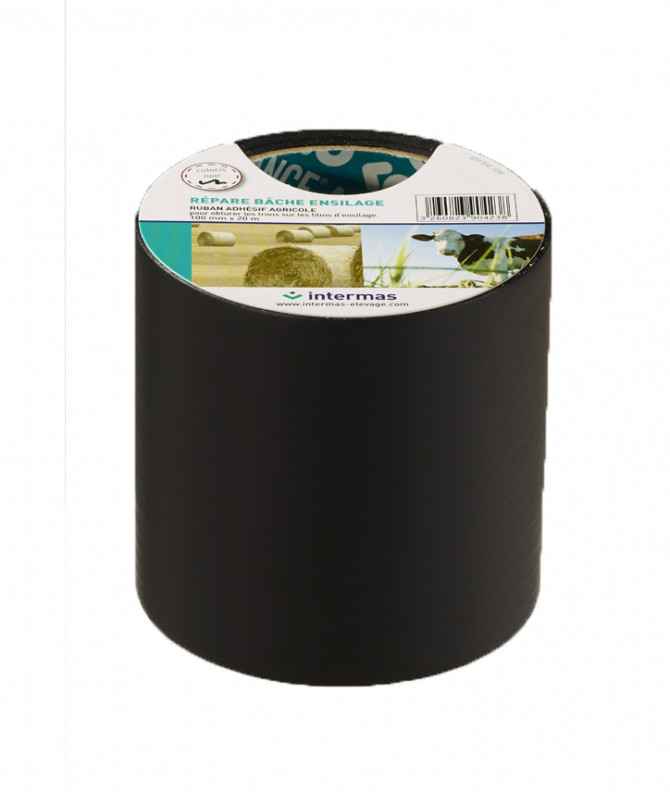 RUBAN ADHESIF REPARE BACHE ENSILAGE 100mm x 20m NOIR
