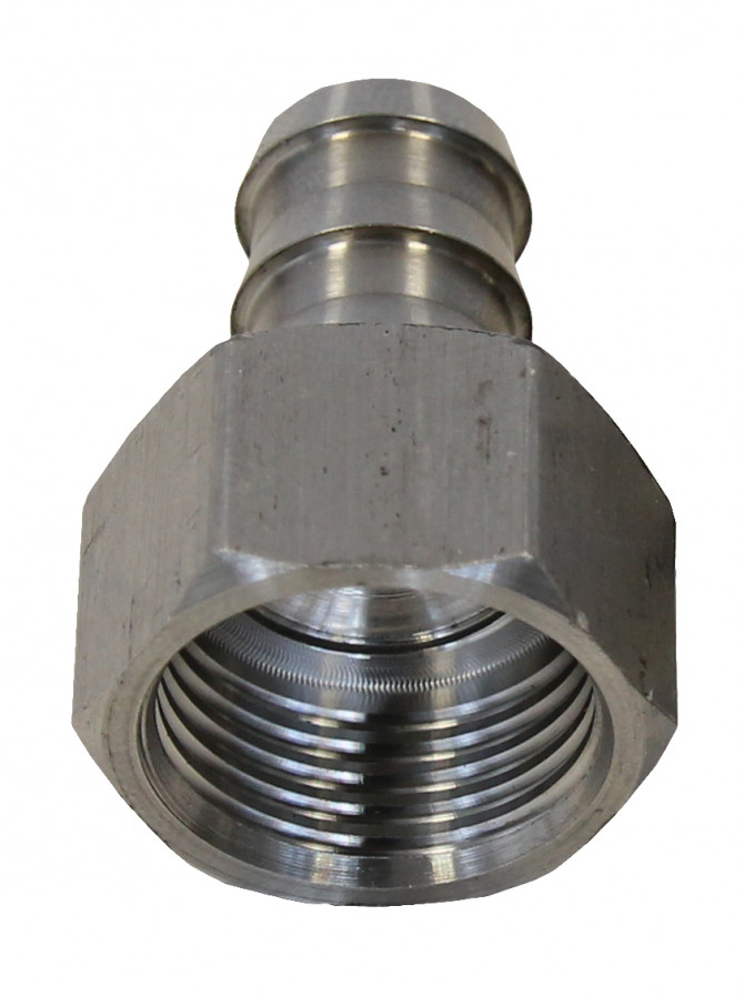 RACCORD EN INOX POUR TUYAU SOUPLE 1/2'', F.