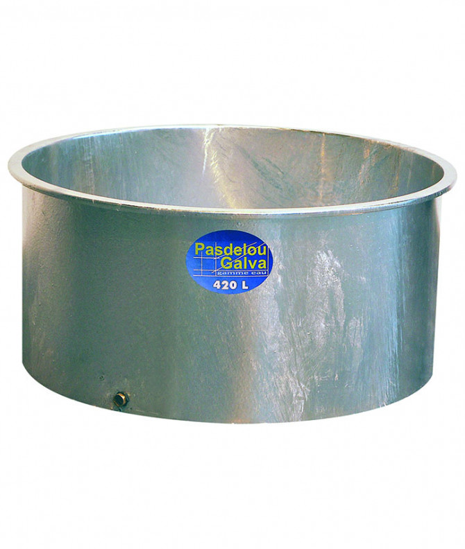 BAC D'HERBAGE GALVANISE BOVIN 420 L