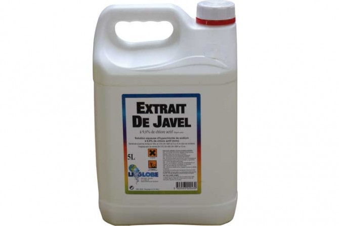 EXTRAIT DE JAVEL CONCENTREE 9,6% - BIDON 5L ou 5KG