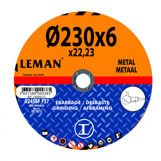 DISQUE EBARBAGE METAL 125x6x22.23 -- Gamme Standard
