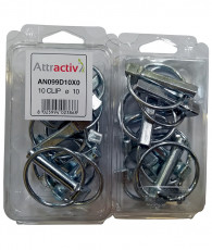 GOUPILLE CLIP ø10MM - ATTRACTIV - COQUE DE 10 PIECES