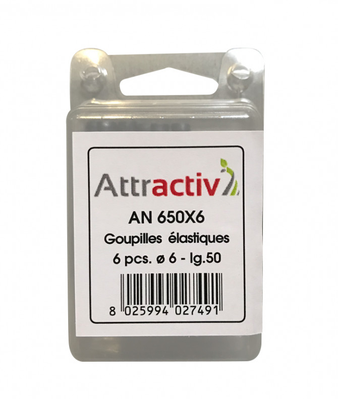 GOUPILLE ELASTIQUE (MECANINDUS) ø6MM L.50 - ACTIV' - COQUE DE 6 PIECES