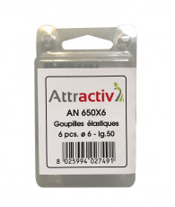 GOUPILLE ELASTIQUE (MECANINDUS) ø6MM L.50 - ACTIV' - COQUE DE 6 PIECES