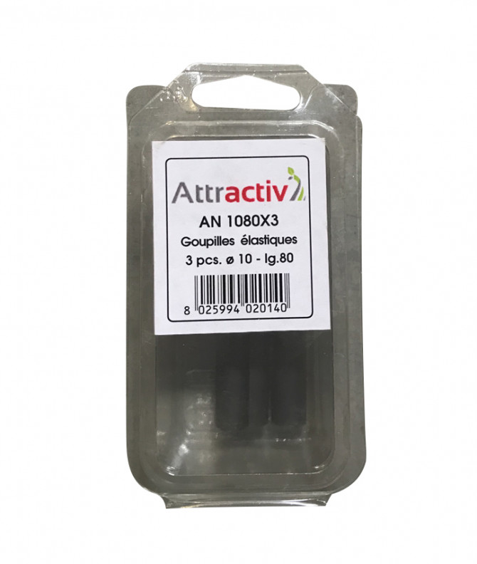 GOUPILLE ELASTIQUE (MECANINDUS) ø10MM L.80 - ACTIV' - COQUE DE 3 PIECES