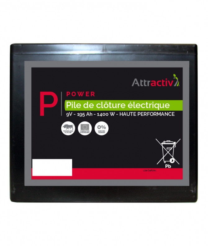 PILE CLOTURE ALCALINE 9V - 195Ah - 1400Wh