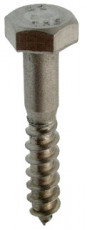 TIREFOND Á BOIS TÊTE HEXAGONALE QUALITÉ INOX, 8X35, BOÎTE DE 100