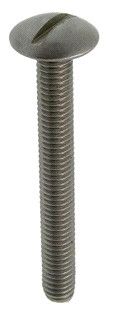 VIS POELIER, TÊTE RONDE LARGE Á FENTE, QUALITÉ INOX, 8X70, BOÎTE DE 100