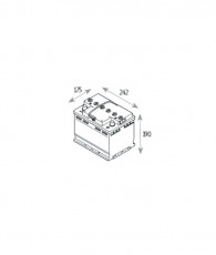 N°05 BATTERIE ATTRACTIV - LIQUIDE 12 V  - 65 Ah - 540A - 242x175x190(0301056219)