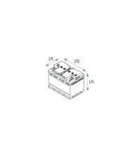 N°12 BATTERIE ATTRACTIV - LIQUIDE - 12V-75 Ah- 640 A - 278x175x175 (0301056638)