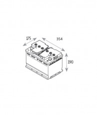 N°16 BATTERIE ATTRACTIV - LIQUIDE 12V - 100Ah - 760A - 353x175x175 (0301058827)