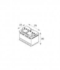 N°46 BATTERIE ATTRACTIV - LIQUIDE 12V - 80 Ah - 700A - 278x175x190 (0301057220)