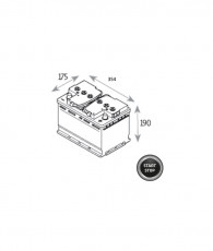 N°72 BATTERIE ATTRACTIV -LIQUIDE 12V- 90Ah - 850A -354x175x190- START&STOP