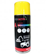 PEINTURE ANTIROUILLE PRO - ATTRACTIV -  JAUNE JOHN DEERE 942 - AEROSOL 400 ML