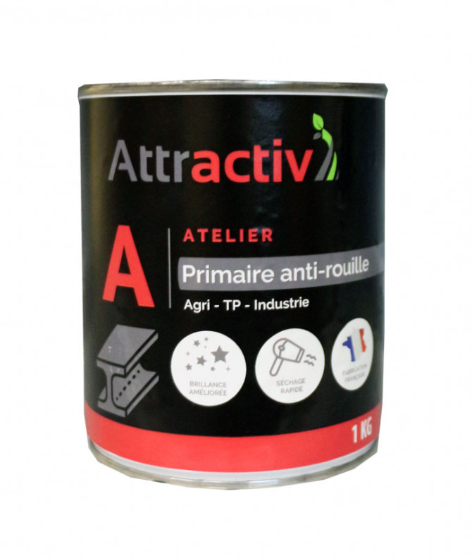 PRIMAIRE ANTIROUILLE - ATTRACTIV - GRIS - POT 1 KG