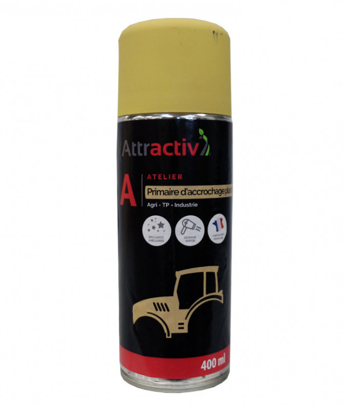 PRIMAIRE D'ACCROCHAGE  PLASTIQUE - ATTRACTIV - CHAMOIS - AEROSOL 400 ML