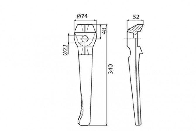 DENT HERSE - DROITE - LELY - ADAPT - 1169901120 - RH116