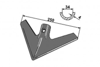 SOC PATTE D'OIE - MULTIMARQUE - ADAPT - 250 MM - EP. 4 MM