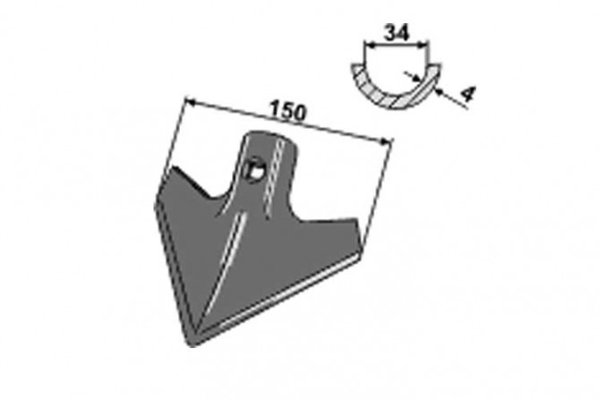 SOC PATTE D'OIE - MULTIMARQUE - ADAPT - 150 MM - EP. 4 MM