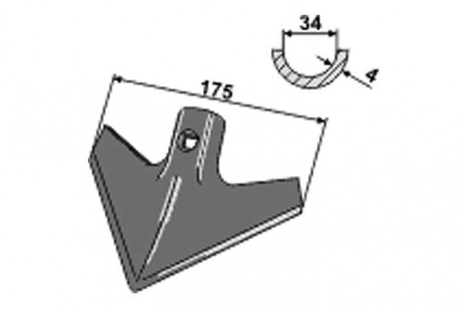 SOC PATTE D'OIE - MULTIMARQUE - ADAPT - 175 MM - EP. 4 MM