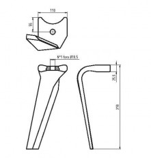 DENT HERSE - DROITE - KUHN - ADAPT - 52596410