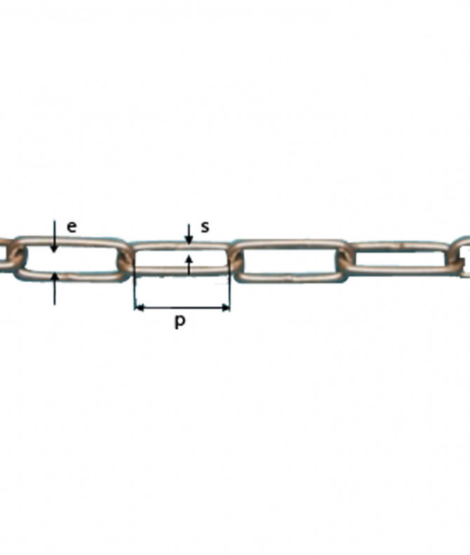 CHAINE INOX 316 DIN 5685/C DIAM.2,5MM BTE 25M CMU 30KG