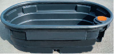 BAC DE PATURAGE OVOIDE MARRON 900L A BOITIER FLOTTEUR 2040x1140mm