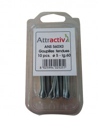 GOUPILLES FENDUES ø5 MM - ATTRACTIV - COQUE DE 10 PIECES