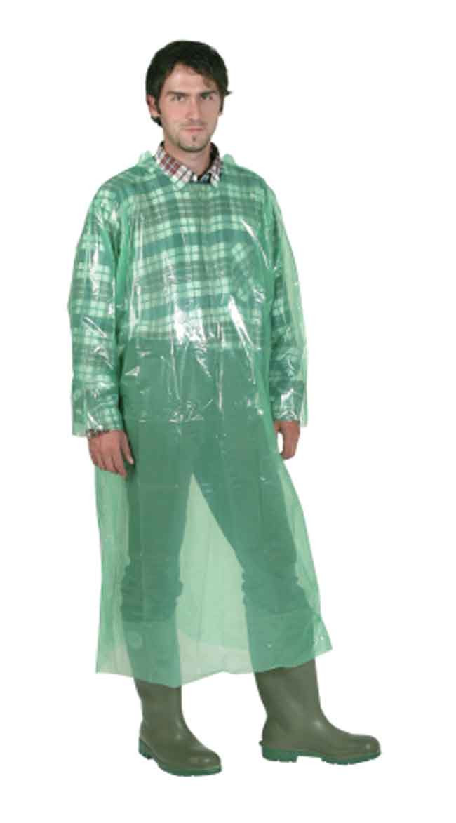MANTEAUX À USAGE UNIQUE VERT 135CM - paquet de 20 pièces
