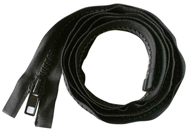 FERMETURE ECLAIRE DE RECHANGE SIMPLE - NOIRE - 1.30m