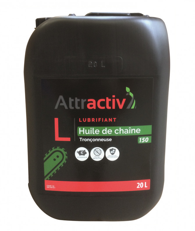 HUILE DE CHAINE DE TRONÇONNEUSE, ATTRACTIV' CHAIN 150, JERICAN 20L